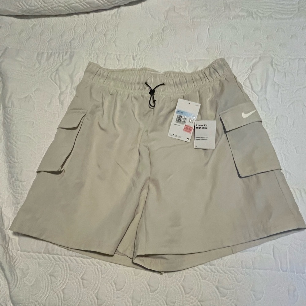 Nike Women's Beige Athletic Shorts - Picture 3 of 4